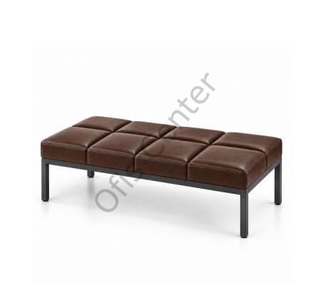 Seri İkili Puf 100x50x45h | Metal Ayaklı Modern Ofis & Bekleme Bankı